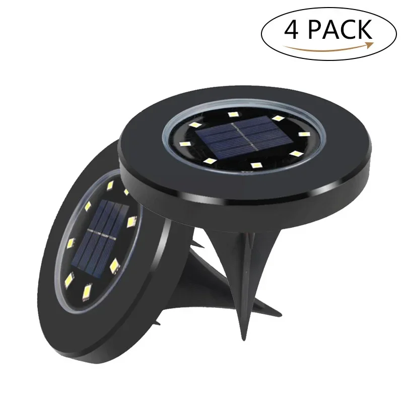 

8LED солнечная имитация мрамора, погребенный светильник, уличный непромокаемый светильник для двора, вставленный наземный светильник для газона