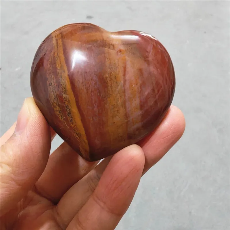 natural crystal stone red wood fossil home decoration