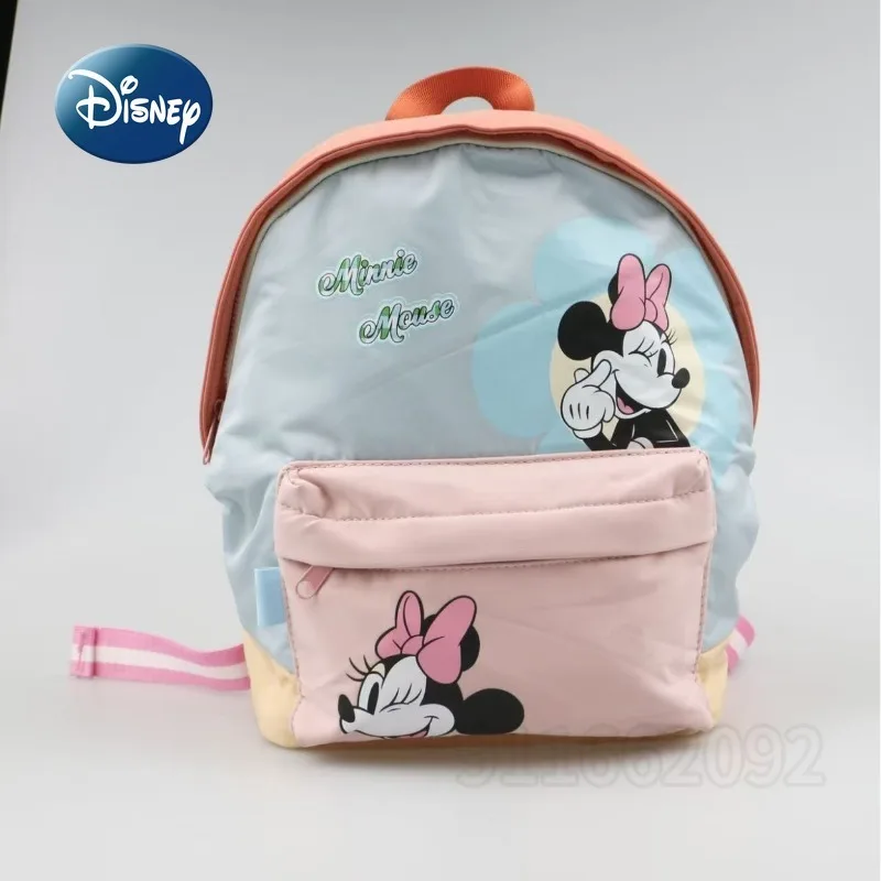 

Disney Minnie New Kindergarten School Bag Cartoon Cute Girls School Bag High Quality Luxury Fashion Girls Backpack Lightweight