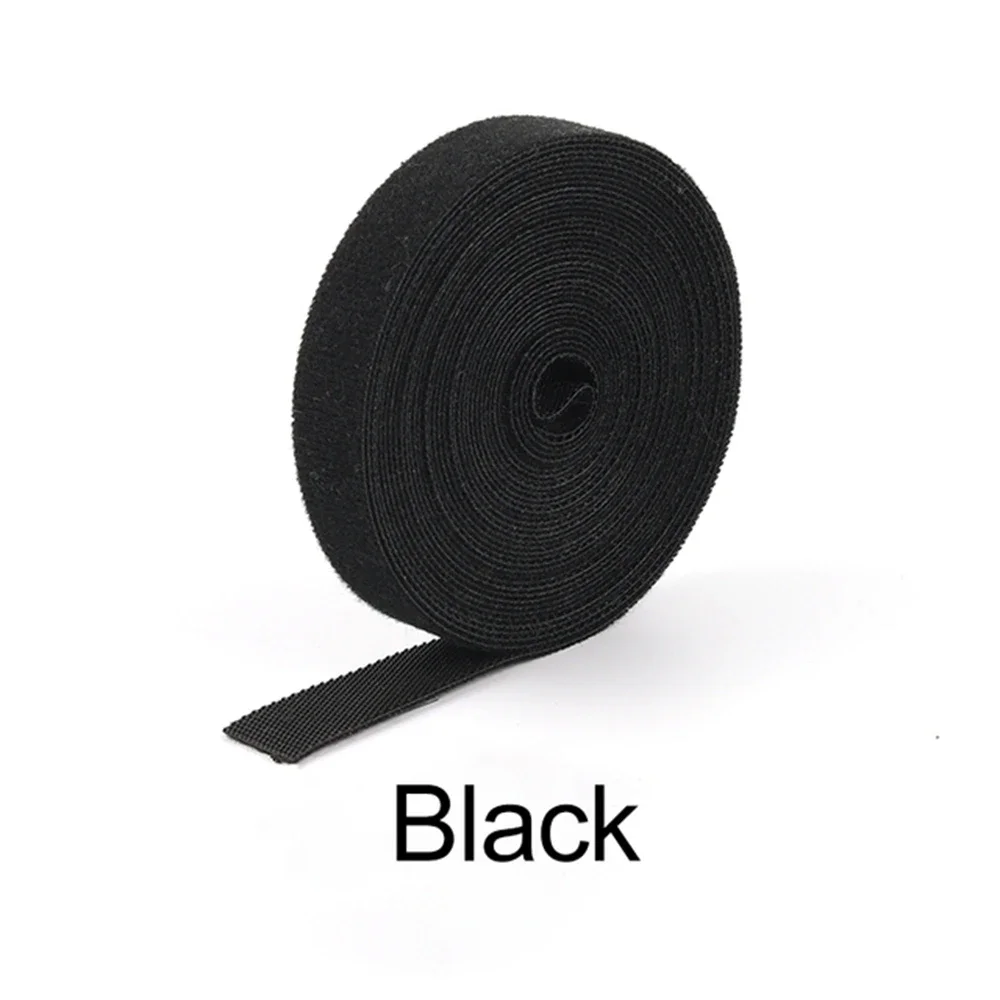 1.5 Meter/Rol Nylon Kabelbinders Power Wire Loop Tape Multifunctionele Nylon Banden Sluiting Herbruikbare Zelfklevende Tape