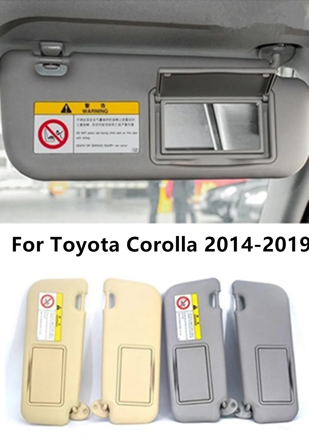 

Передняя панель солнцезащитного козырька автомобиля с зеркалом для макияжа со стороны водителя и пассажира, правое левое зеркало солнцезащитного козырька