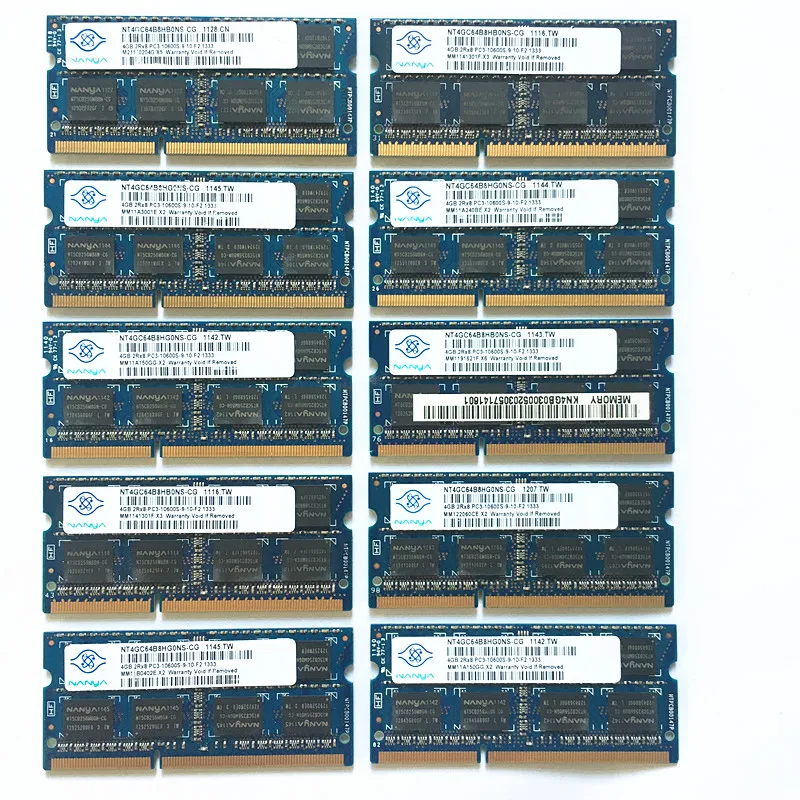 Nanya DDR3 RAMS 4GB 2RX8 1333MHz PC3-10600S 204pin laptop memory ddr3 4gb 1333 notebook rams