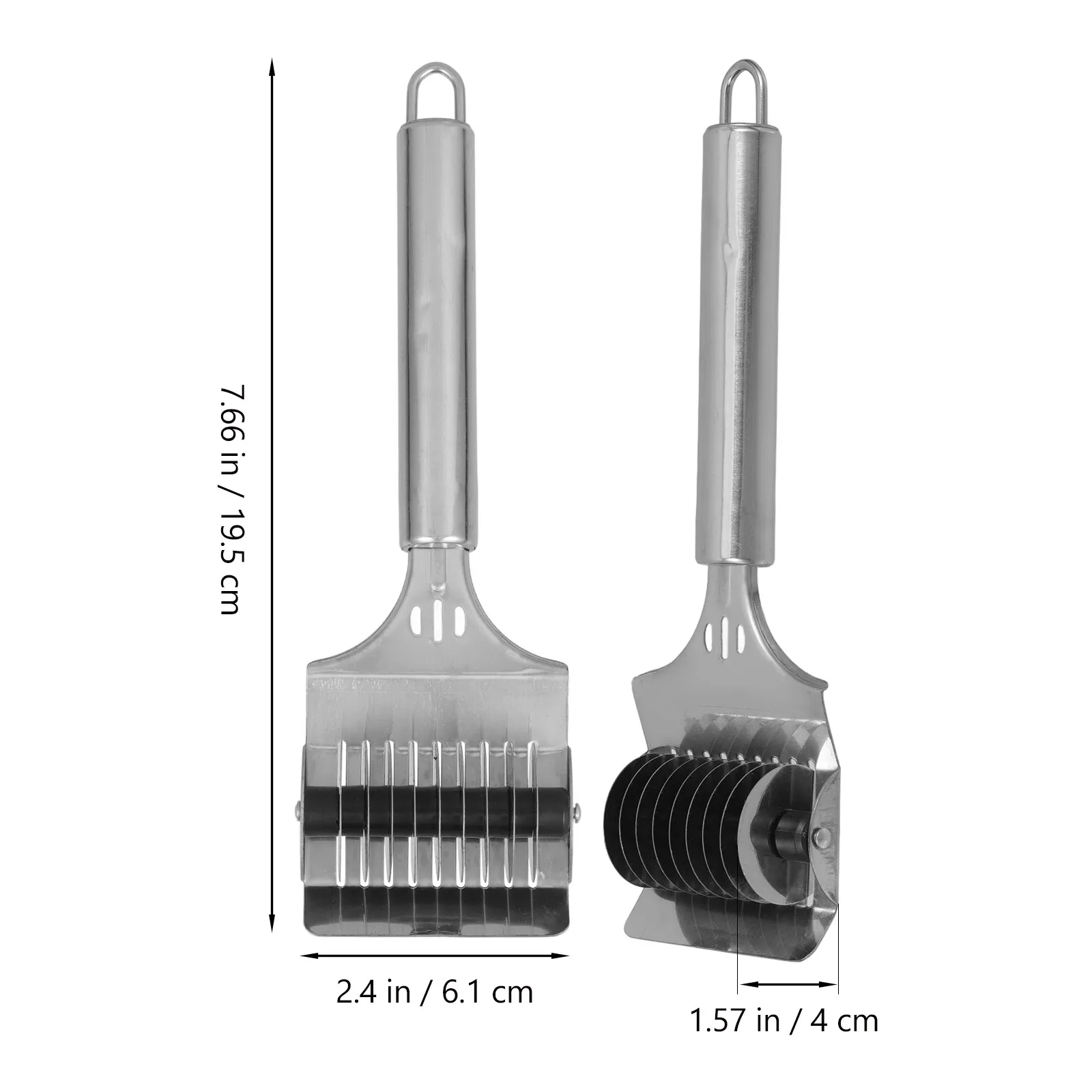 1Pcs Stainless Steel Noodle Cutter Manual Dough Slicer for Homemade Noodles Uniform Cutting Ergonomic Non-Slip Handle Kitchen
