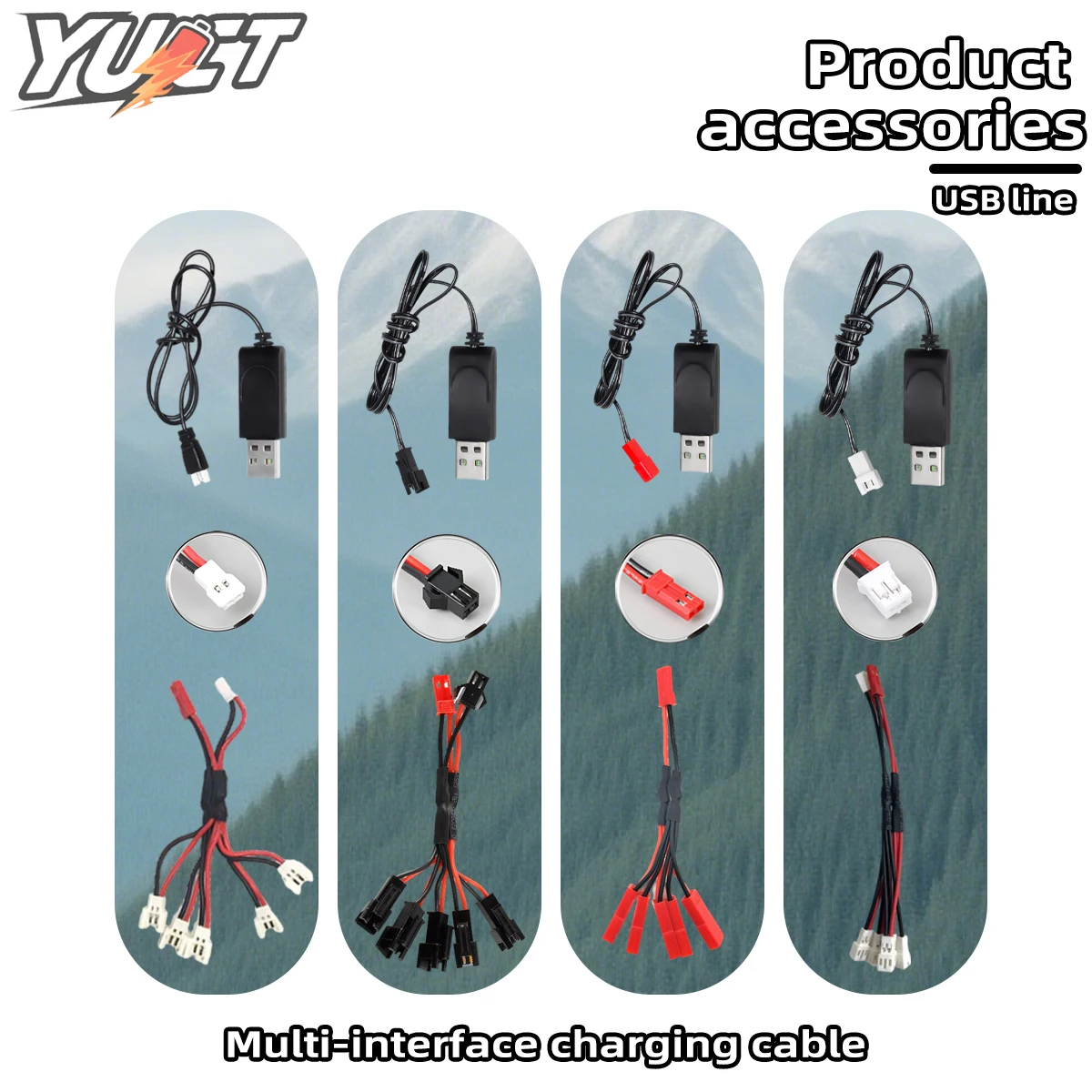 YUCT 3.7V แบตเตอรี่ลิเธียม 800mAh 25C สำหรับของเล่นสมาร์ทนาฬิกาอัจฉริยะควอดเตอร์เที่ยวบินแบตเตอรี่ลิโป้