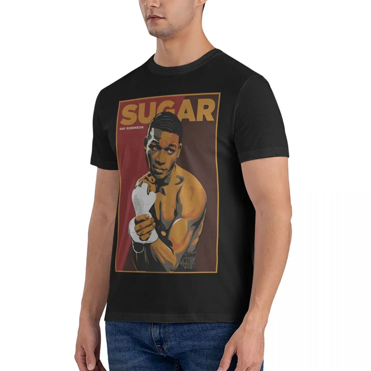 Sugar Ray Robinson T-Shirt T Shirt M-Mike Tyson 100% Cotton Clothing Awesome Short Sleeve Round Collar Tee Shirt Gift Idea