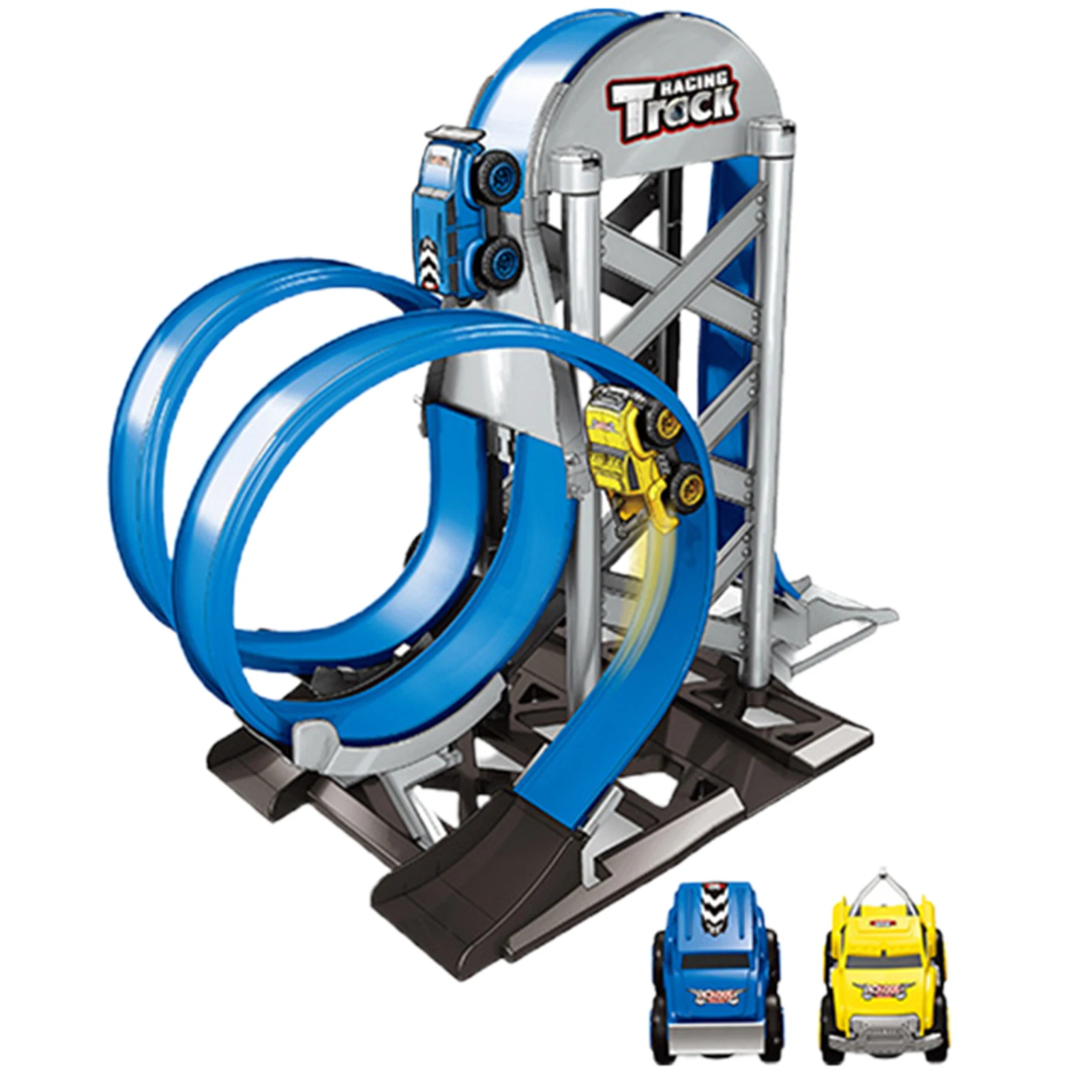 ミニ磁気鉄道車両セット小さなかわいい反重力スタントスピードダブルカーホイールモデル子供のための