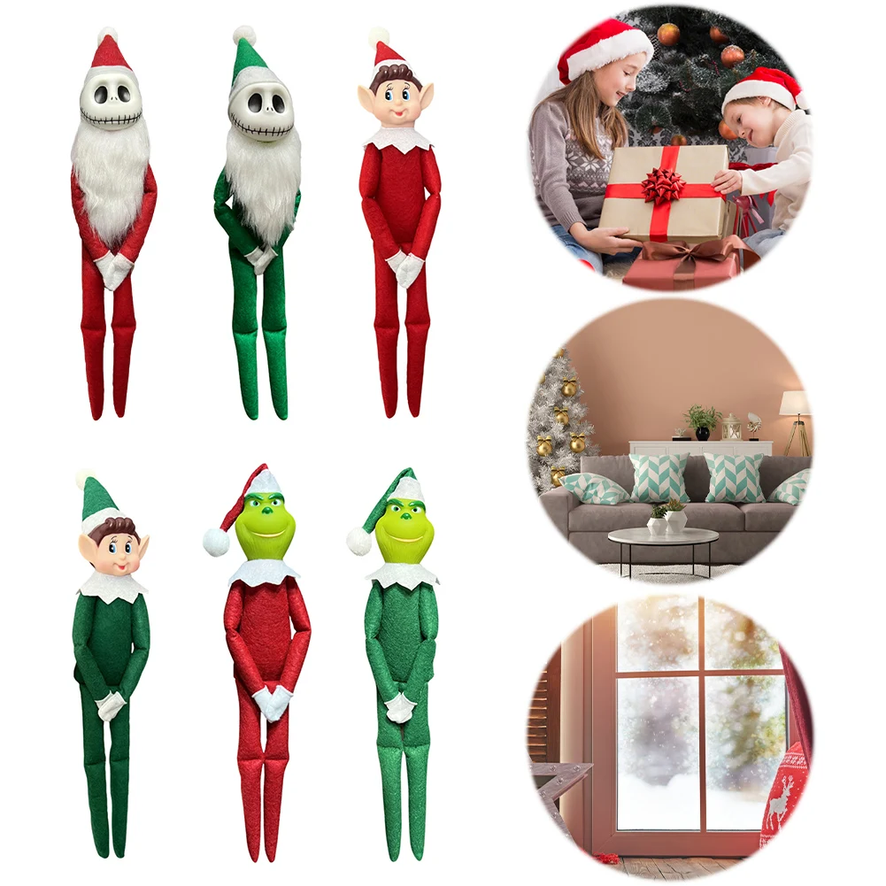 34cm Christmas Elf Behaving Behavin Badly Plush Toy Novelty Long Bendy Naughty Boy Elf on The Shelf Christmas Elves Doll