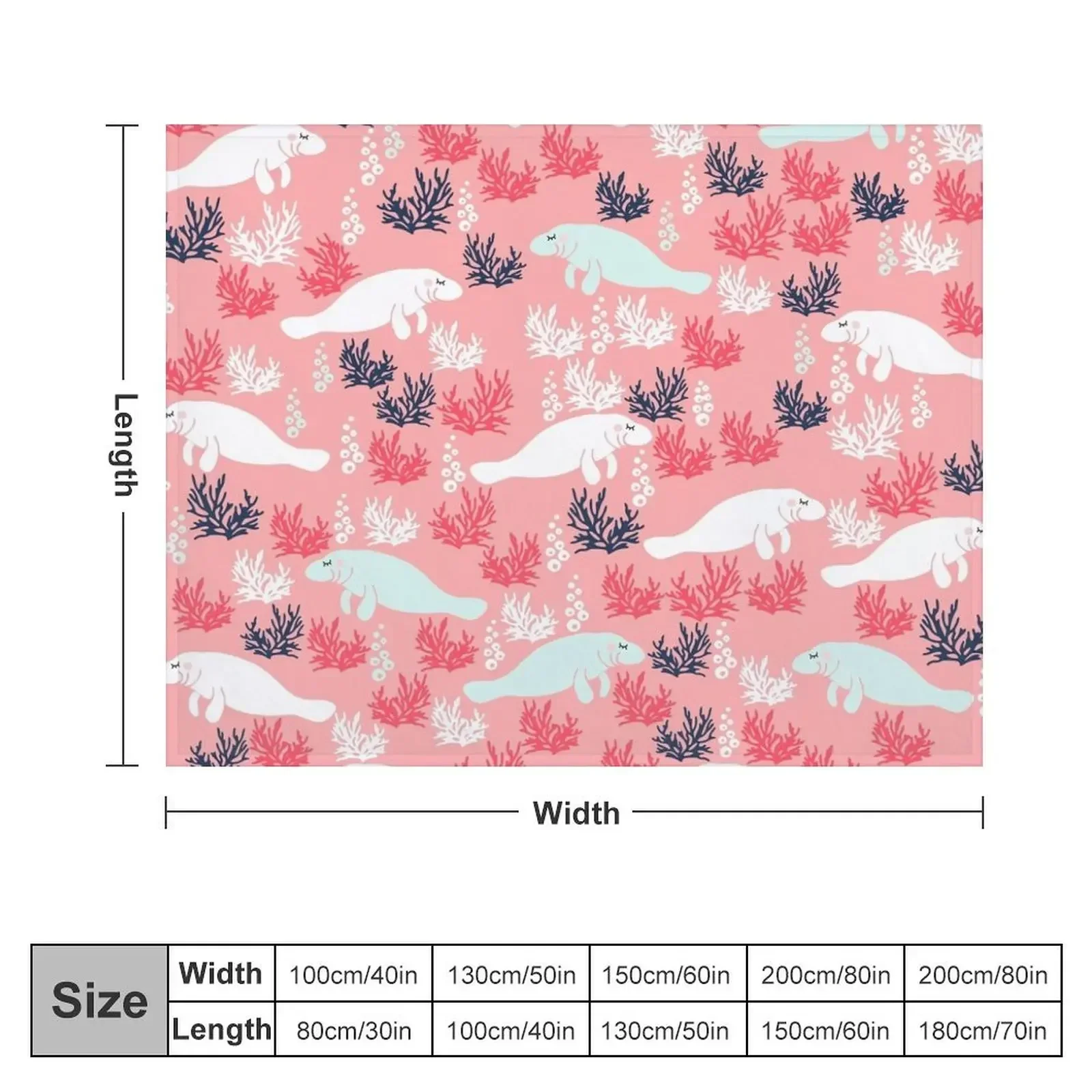 Cute Manatee Throw Blanket Weighted Thins Summer Blankets