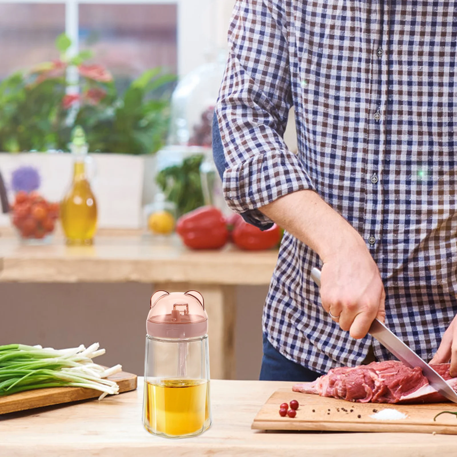 

Sauce Bottle Oil Dispenser Soy Vinegar Glass Container Kitchen Oiler Condiment Spice Conatiner Storage