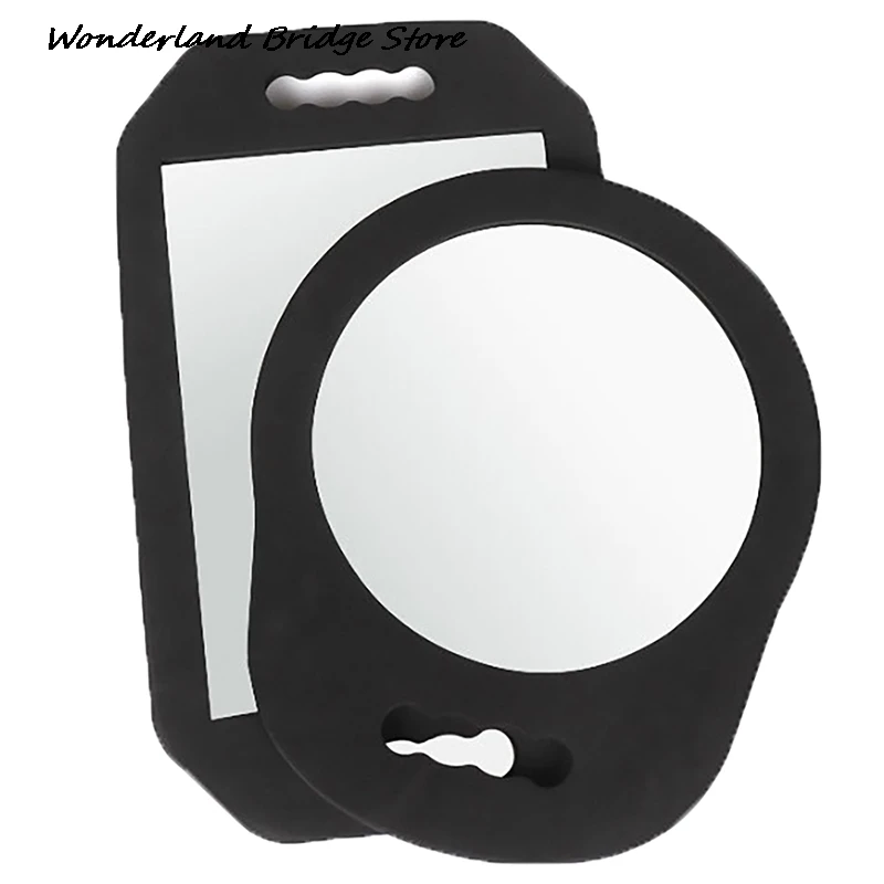 

Barber SHop Hair Salon Mirror With Foam Around Black Shop Hairdressing Makeup Mirror Sponge Protection Home Supplies