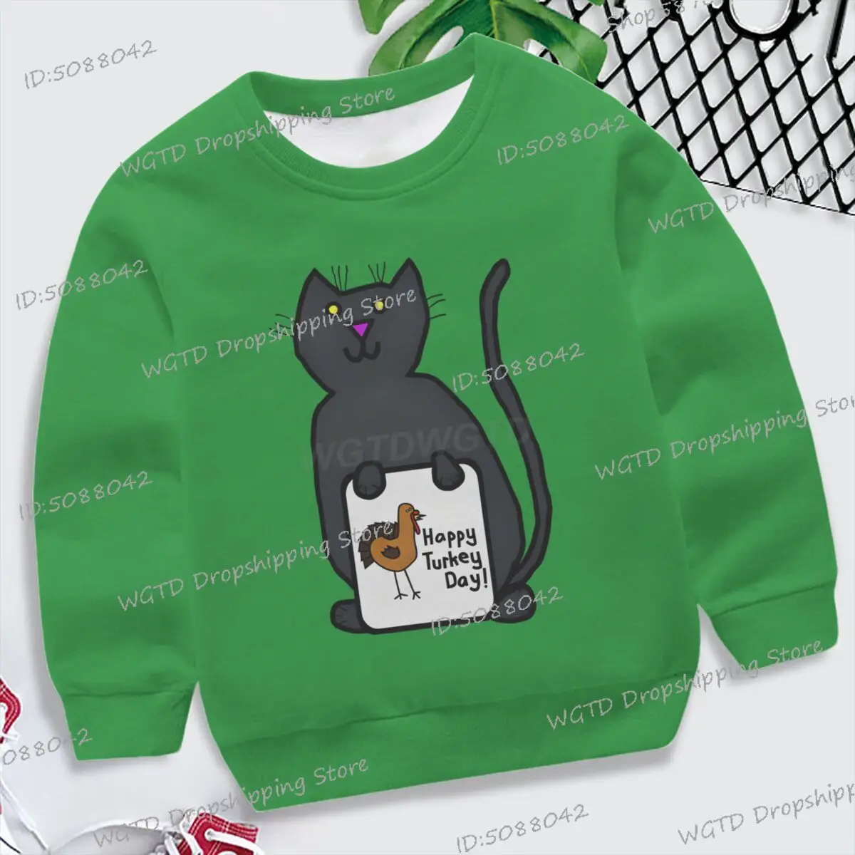 عيد سعيد للأطفال ملابس الخريف متعة تركيا الشكر بلوزات 2025 الأطفال طويلة الأكمام بلايز 3-12 سنة البلوز #4