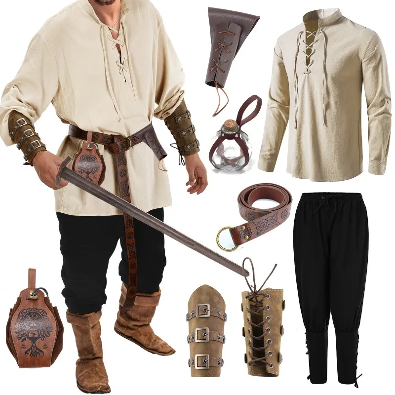 6-pieces-d'accessoires-de-costume-pour-hommes-chemise-de-pirate-medievale-accessoires-de-deguisement-d'halloween