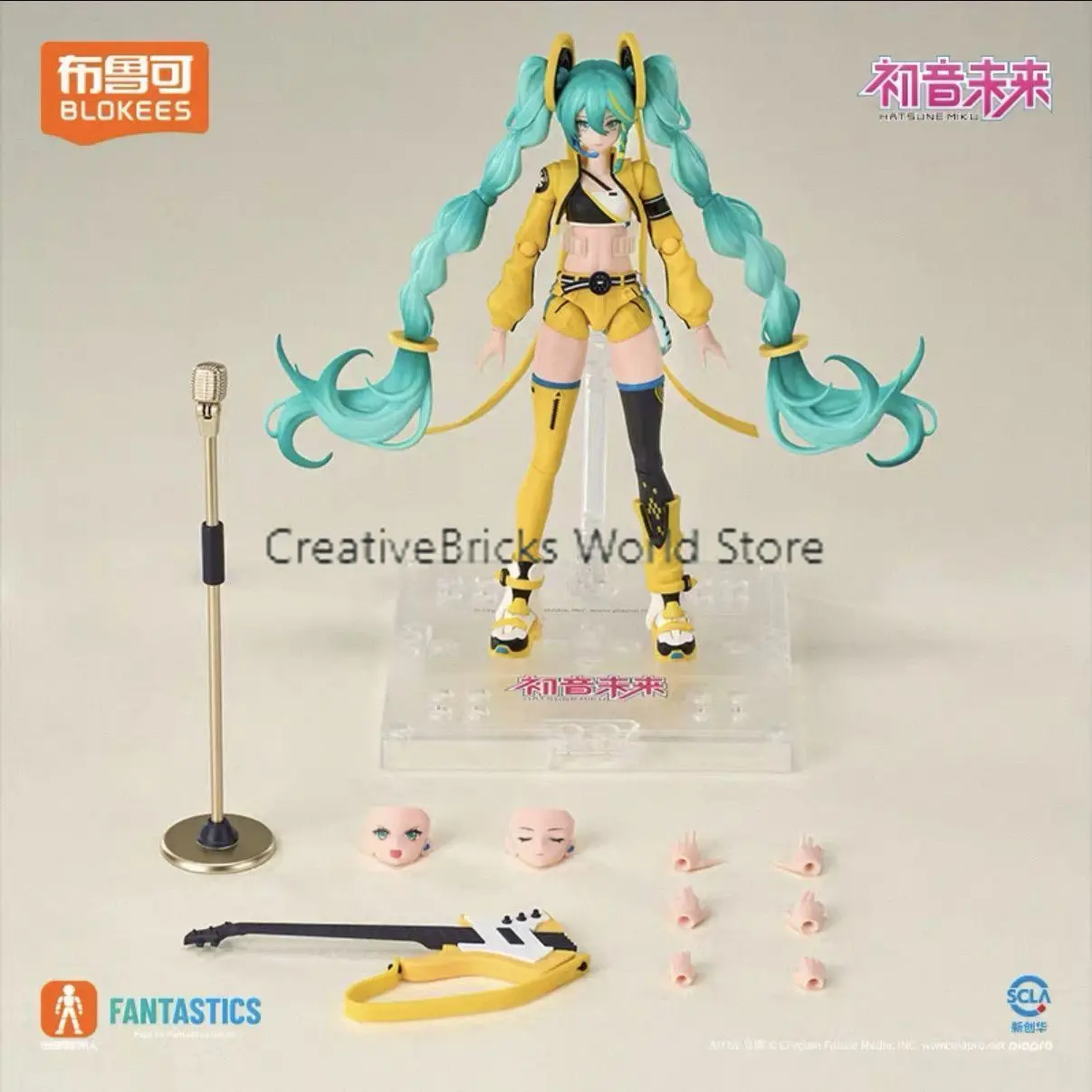 BLOKEES Jimu Man Hatsune Miku Genuine Authorized Miracle Formula Clothes Jumping Voice Mang Joint Movable Doll Home Decorations