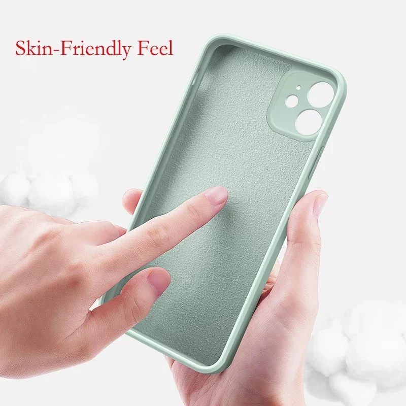 Original Liquid Silicone Phone Case for IPhone 15 14 13 11 12 Pro Max Mini XR XS 7 8 SE 14 Plus 15 Pro Max Protection Cas