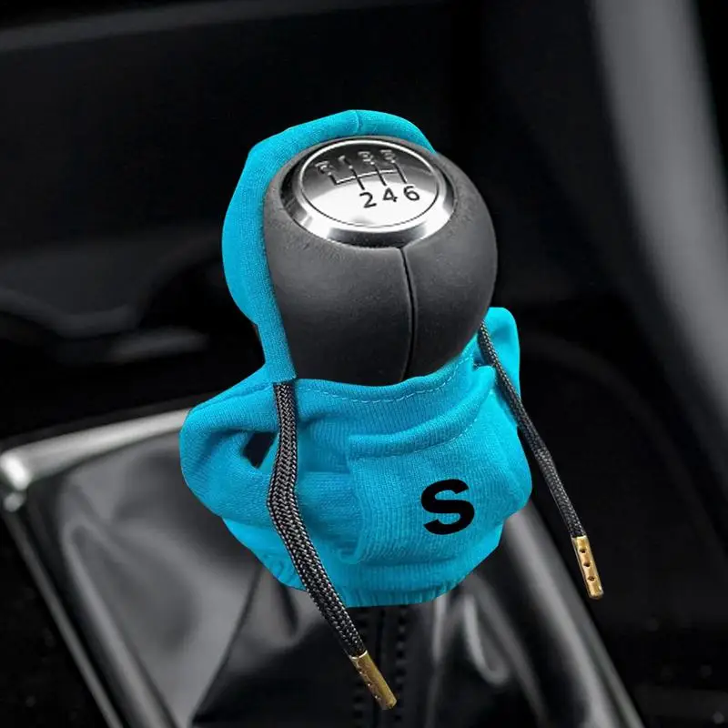 Car Shift Knob Cover Set Car Styling Hoodie Handle Creative Gift Shift Lever Handle Kit Car Decoration Auto Interior Accessories