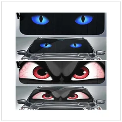 Car visor instantly cools your car Fun eyes Windshield visor blocks UV light Car parts fold for easy storage Truck SUV General M