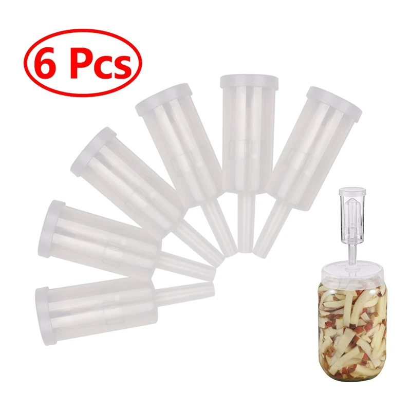 

6pcs Plastic Exhaust Valve Check Valves Fermenting Airlock Fermentation Carbon Dioxide Isolation Air for Home Brew Beer Wine