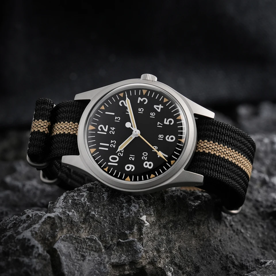 Militado ML07 クォーツ時計 VH31 スイープ秒ムーブメント腕時計バブル