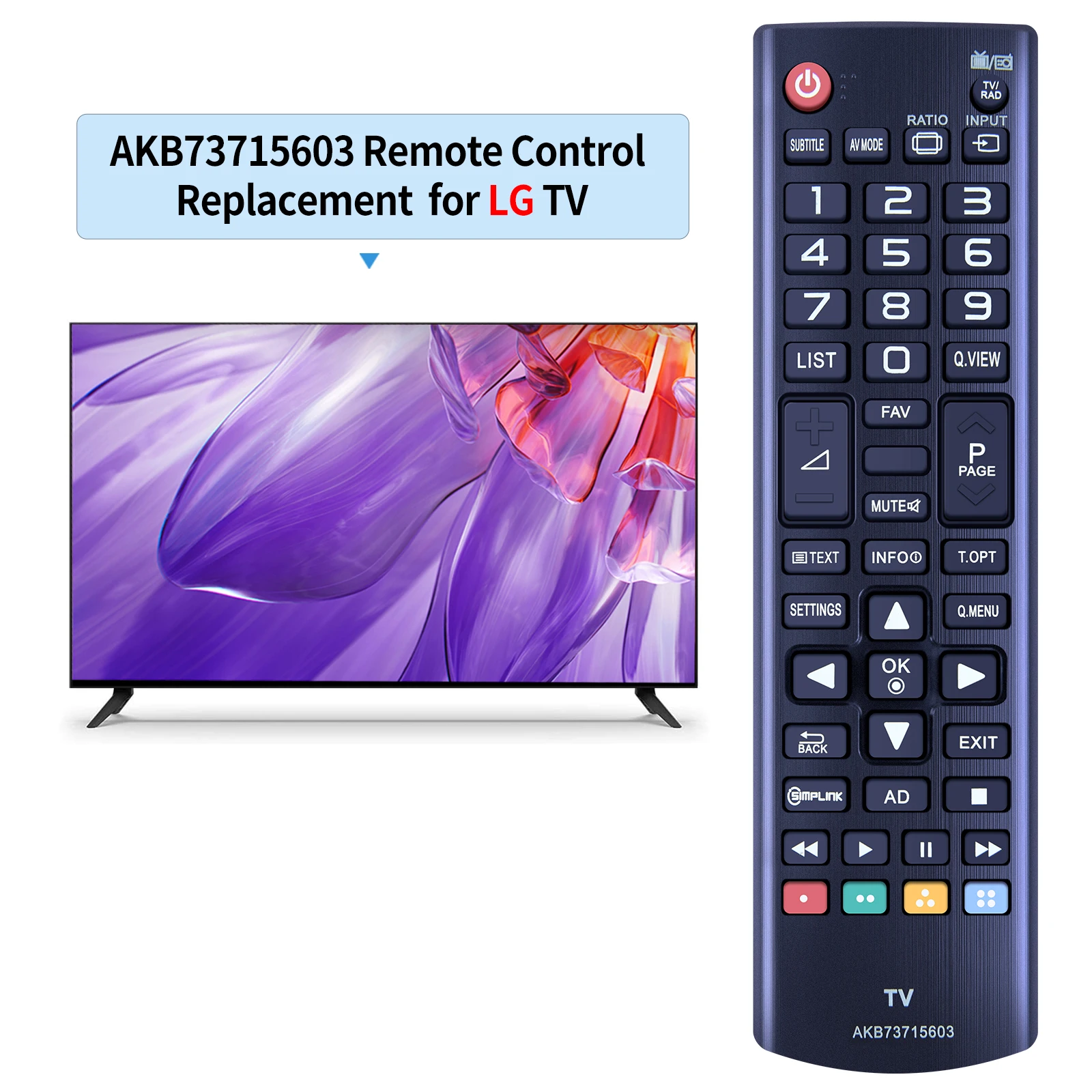 New AKB73715603 Remote Control for L/G LED TV 32LN5400 42LN5400 47LN5400 50PN650T