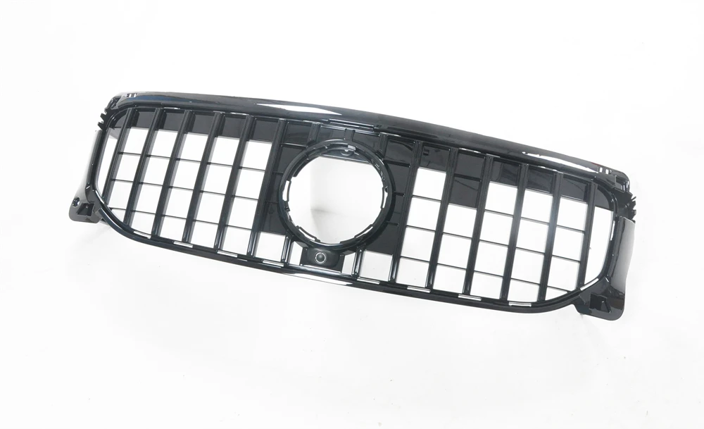 Front Grille For Mercedes Benz GLB-Class W247 X247 GLB200 2019-2021 GLB250 GT R Style Black/Silver Upper Bumper Hood Mesh Grill