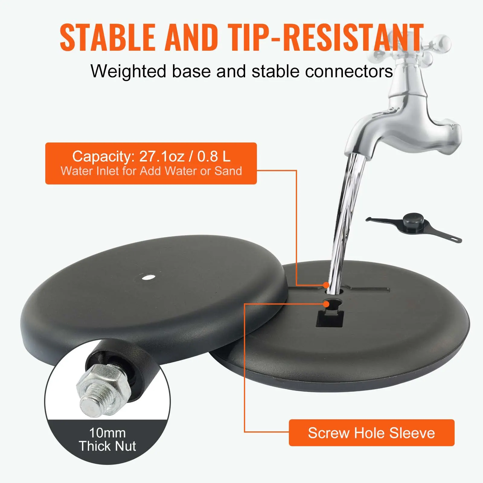 Pedestal Sign Holder, 11 X 17 Inch Vertical And Horizontal Adjustable Poster Stand, Heavy-Duty Floor Standing Sign Holder