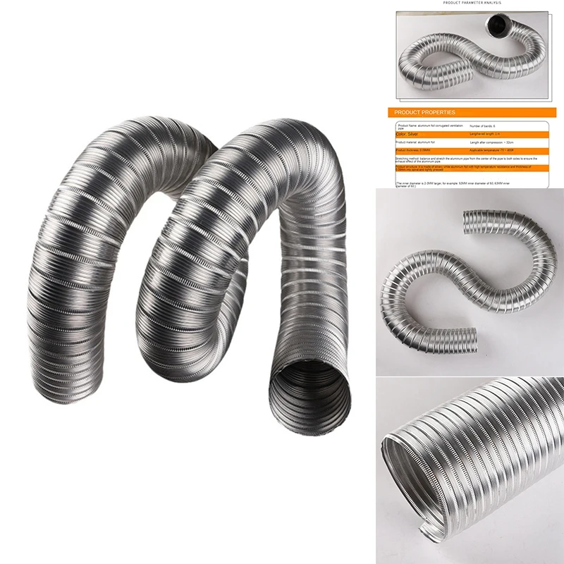 

Flexible Duct Flex Air Aluminum Ducting Dryer Vent Hose For Ventilation Telescopic Fast Smoke Exhaust