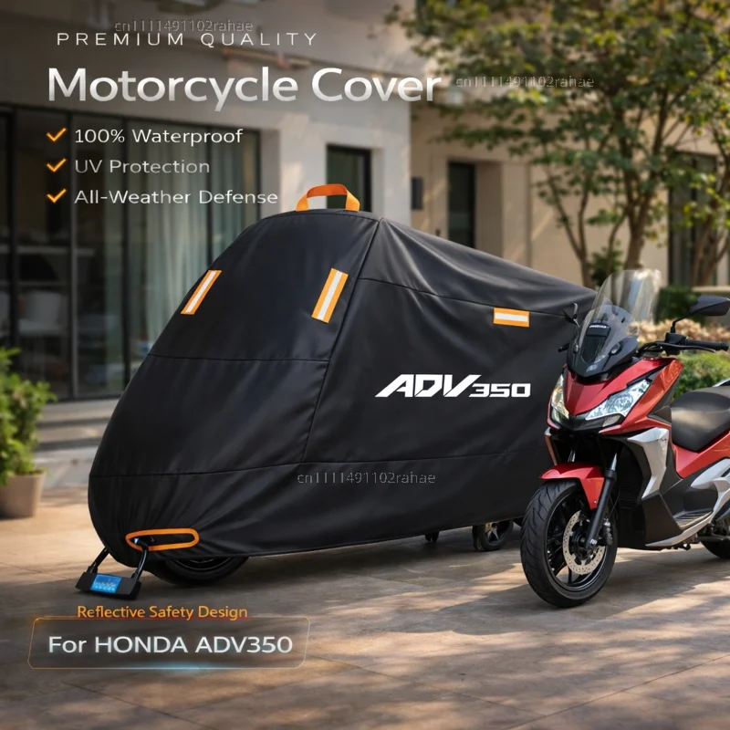 

For HONDA ADV350 350 Motorcycle Cover Waterproof Thickened Polyester Tarpaulin UV Protective Outdoor Rain Dust Sun Scooter Cover