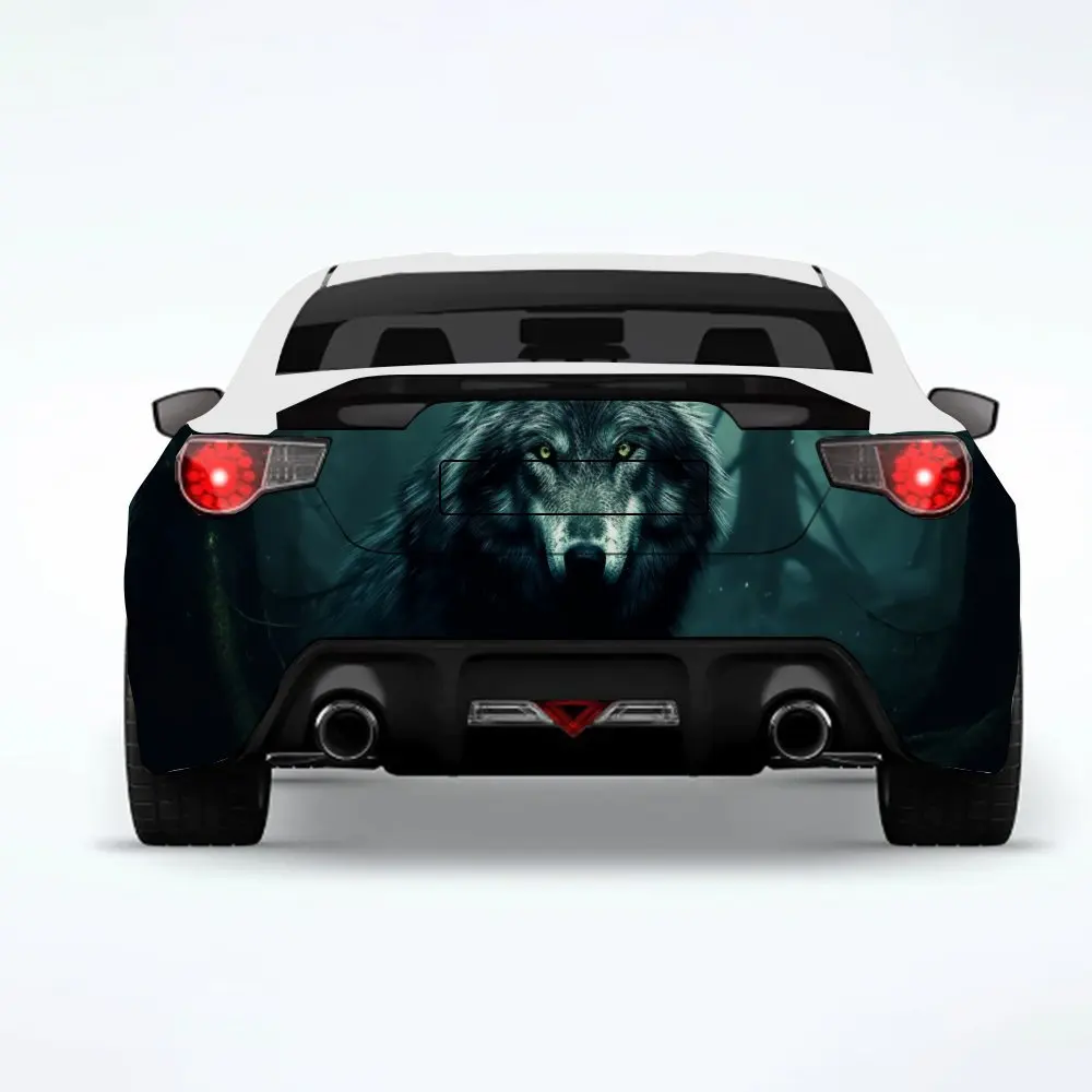 

A wolf in the forest, Car Rear Decals Stickers, PVC Waterproof Vinyl Decals for Trucks, SUVs, Cars, Self-Adhesive Scratch-Resist