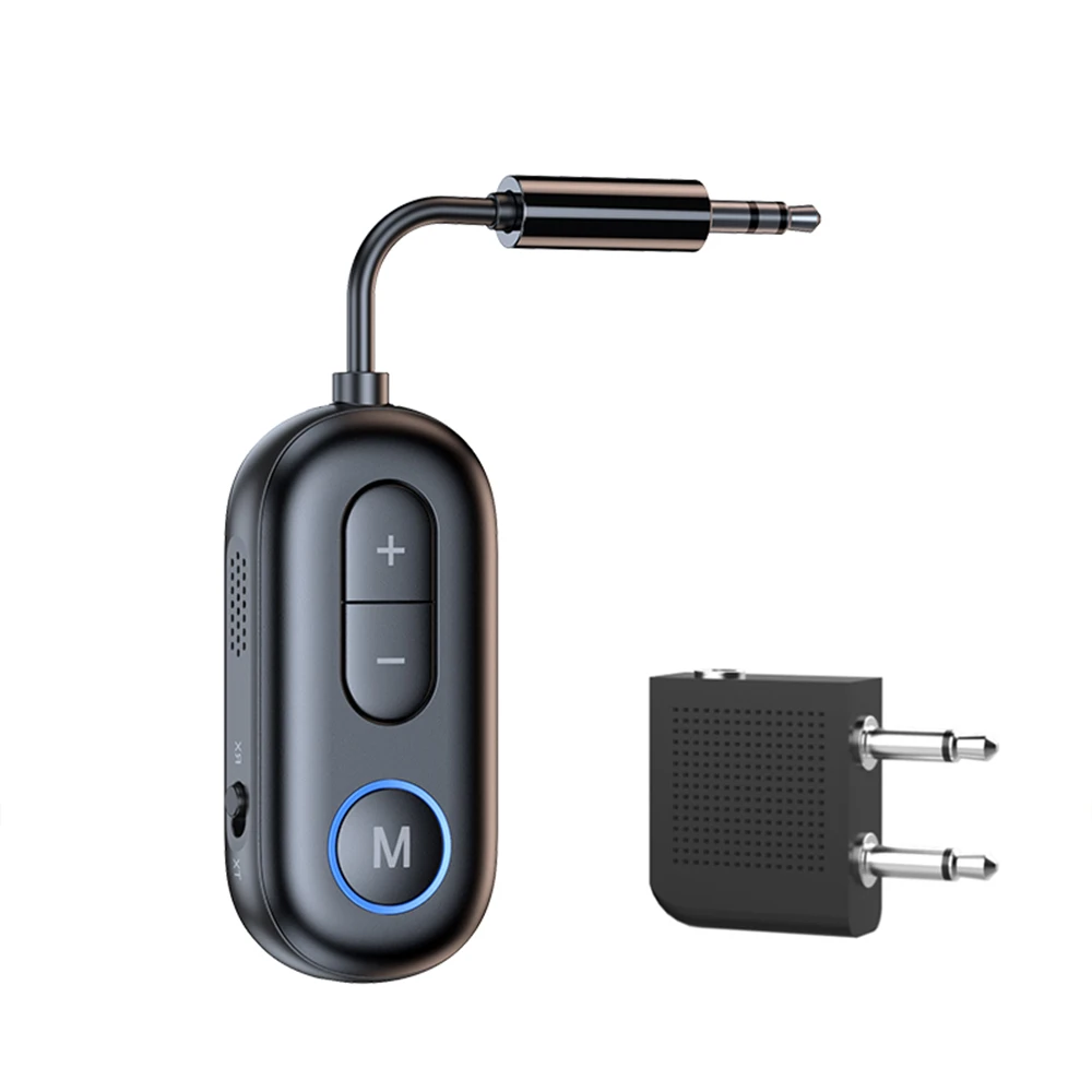 Bluetooth 5.4 Audio Transmitter Receiver 3.5MM AUX Hifi Stereo Music Wireless Adapter With Mic For Car Airplane TV PC Headphone view 5