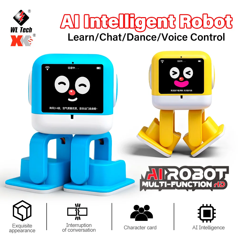 Wltoys Smart AI Robot Toy TouchVoice Control Robot with Chat Dance Kids Learning Companion
