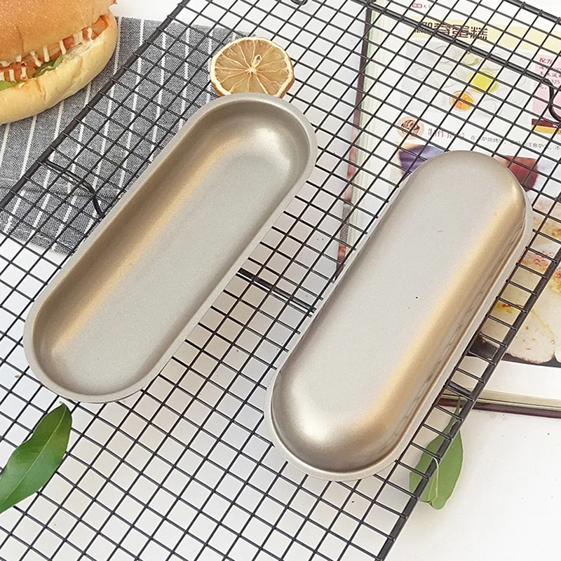 7 Inch Hot Dog Mold Bun Pan Hot Dog Bread Mold Non Stick Bakeware Oval Mold Kitchen Cooking Accessories Baking Tools