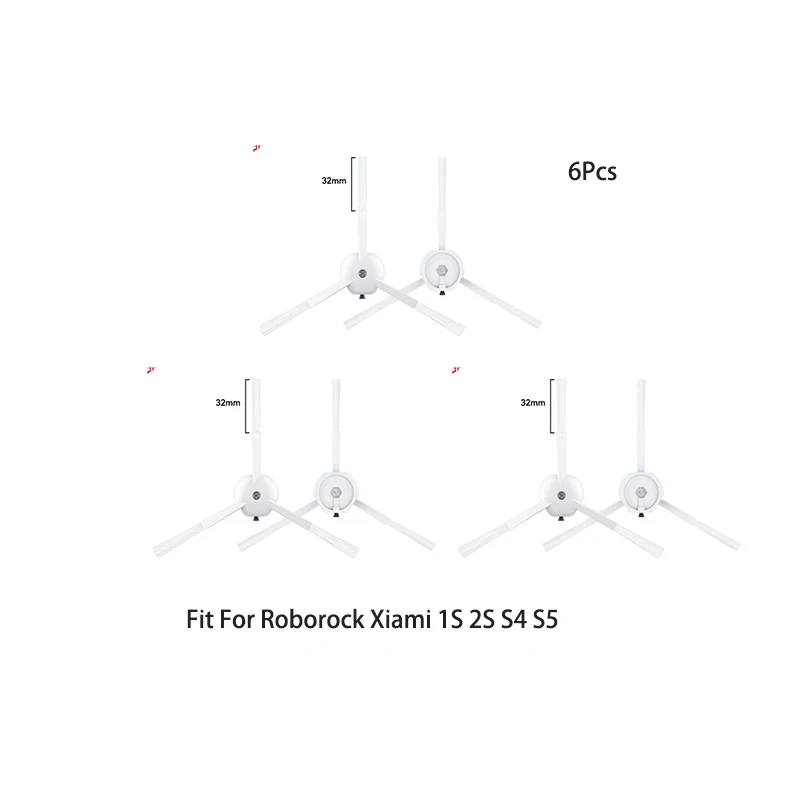 Nowa główna szczotka boczna do odkurzacza Xiaomi Mi Robot 1/ 1S SDJQR01RR SDJQR02RR SDJQR03RR Roboeock E3, S4, S4 Max, S5 Accessori