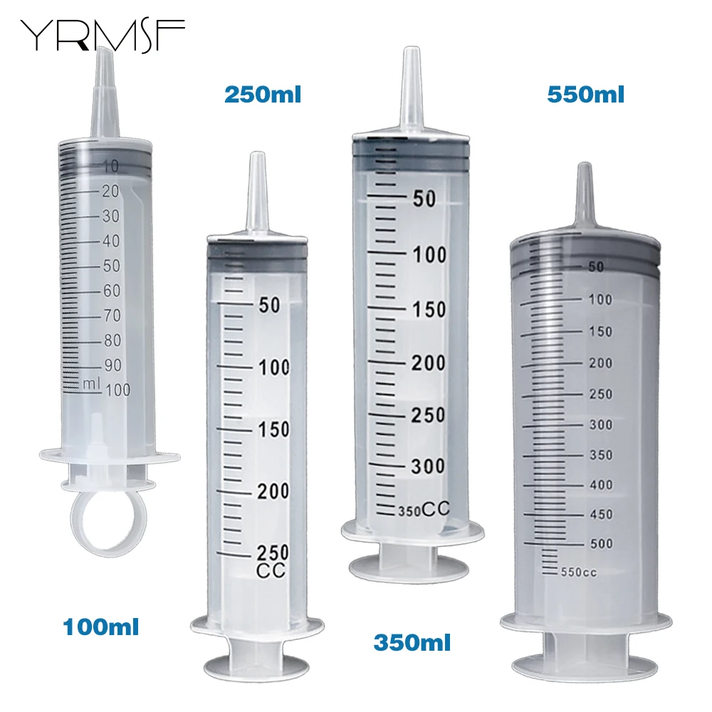 Pet Feeding Syringe Large Capacity Nutrient Syringe with Hose 100 250 350 550ml Washable Suction Injector for potted Plant Tools