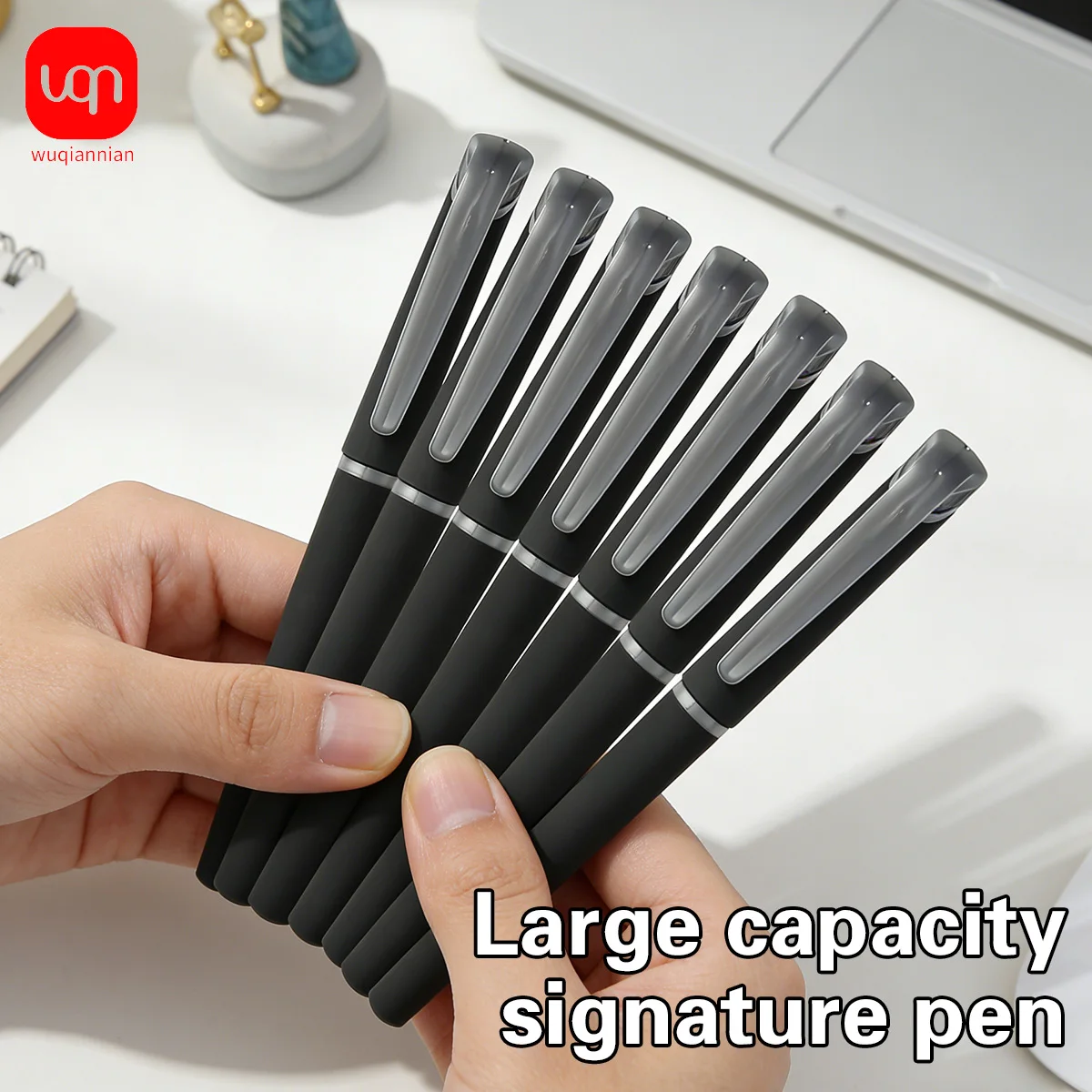 

WQN-3/6/12PCS Matte Black Gel Pen 0.7mm Tip Smooth Writing Black Ink Business Signature Pen School Stationery Supplies