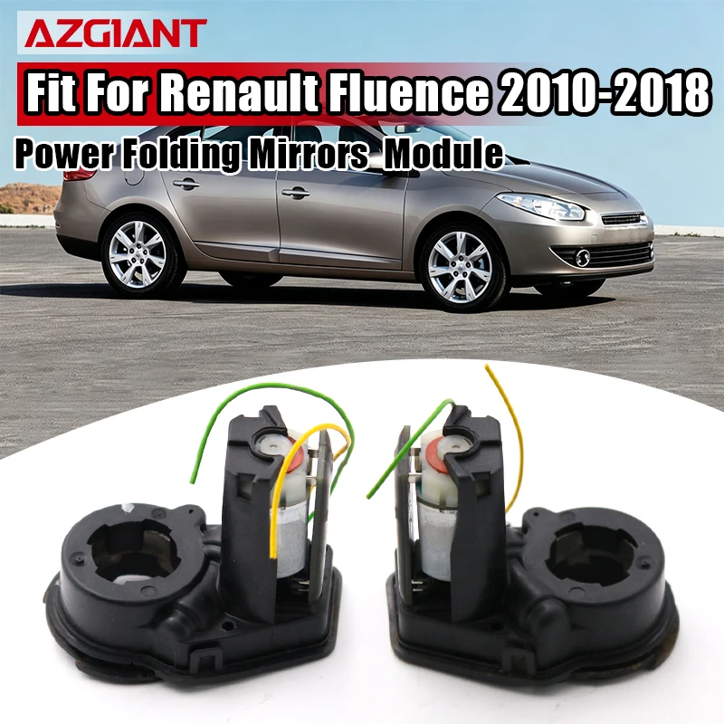 AZGIANT Car Door Mirror Motor Module 12V DC Left Right Auto Fold Retract Extend Direct Replacement For 2010-2018 Renault Fluence
