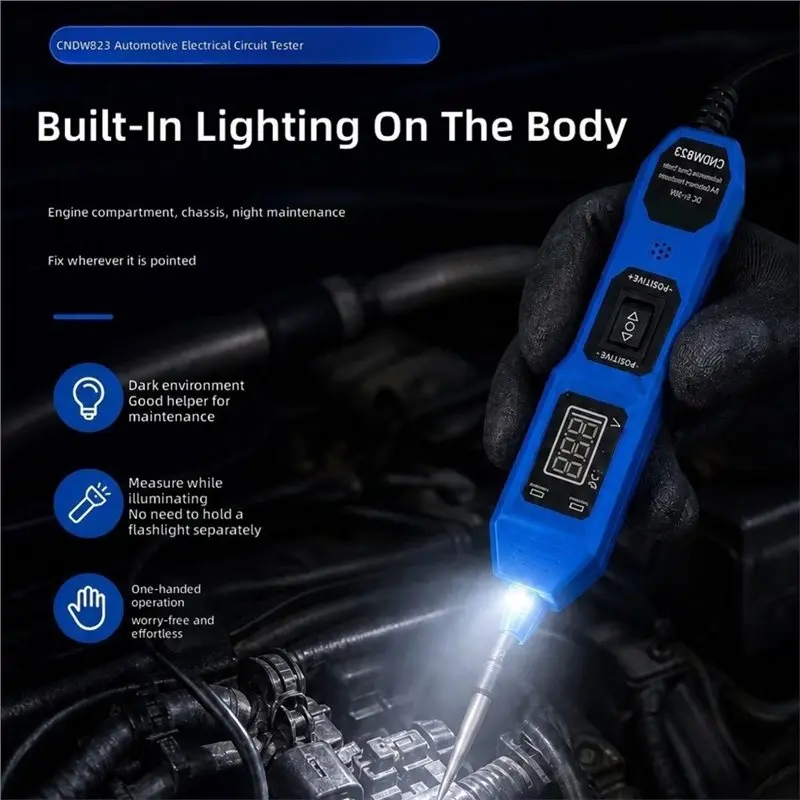 ABTC-Power Circuit Tester, 6V-24V Automotive,Multifunctional Car Electric Circuit Tester, Power Fuse, 1PC Probe