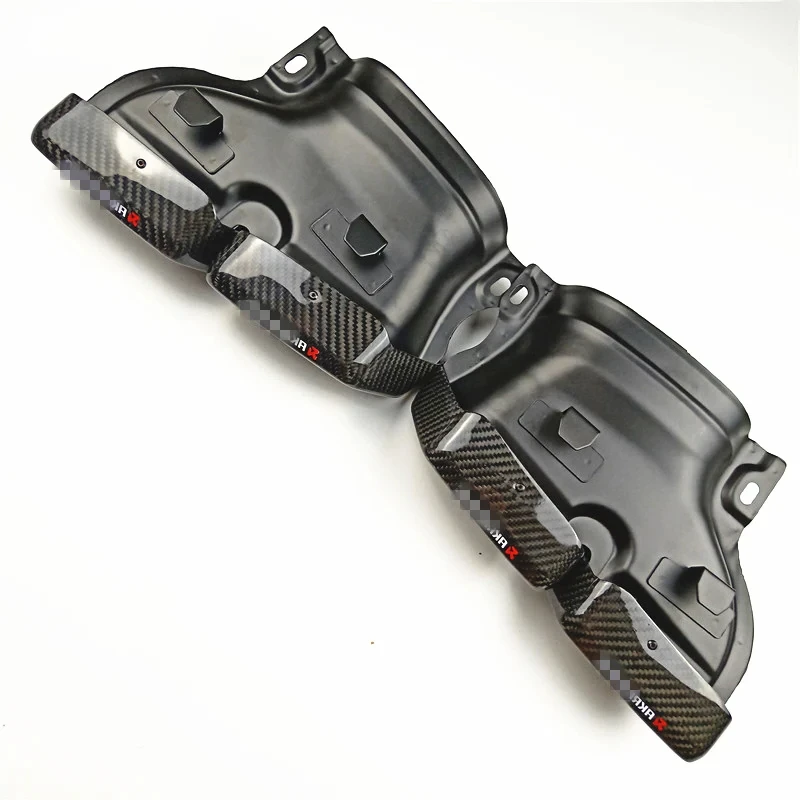 B-M 1 Pair Akrapovic AMG Style Carbon Fiber Rectangle Exhaust Muffler Pipes Tips For Benz C/ E/ S/ CLA/ CLS/ GLC/ GLE/ GLS-Class