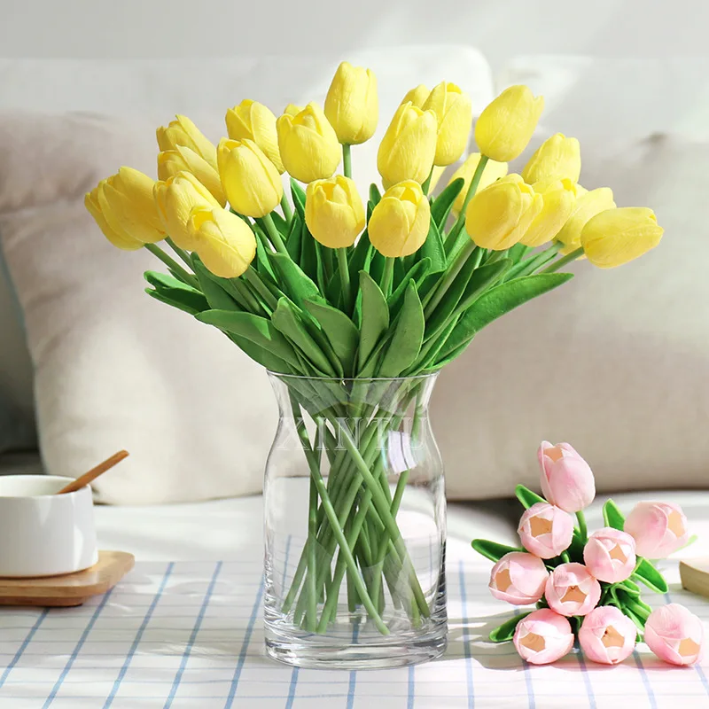 3/5/10/20pcs Tulips Artificial Flowers Flower Bouquet Tulips Fake Flower for Wedding Home Decoration