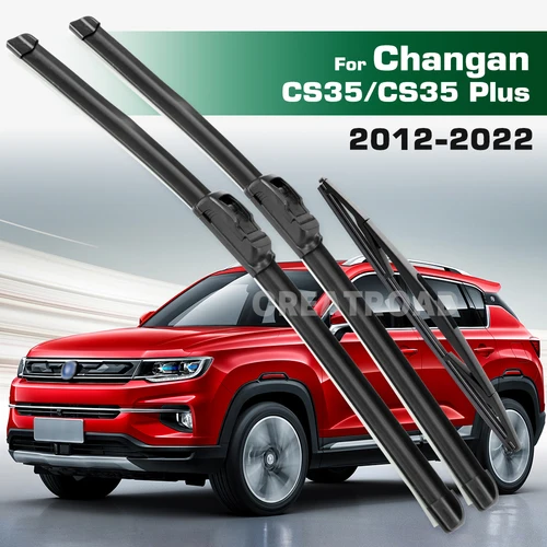 Imagen 1 del producto Juego de limpiaparabrisas GREATROAD para Changan CS35/CS35 Plus 2012-2022 limpiaparabrisas delanteros y traseros cepillos de ventana de parabrisas
