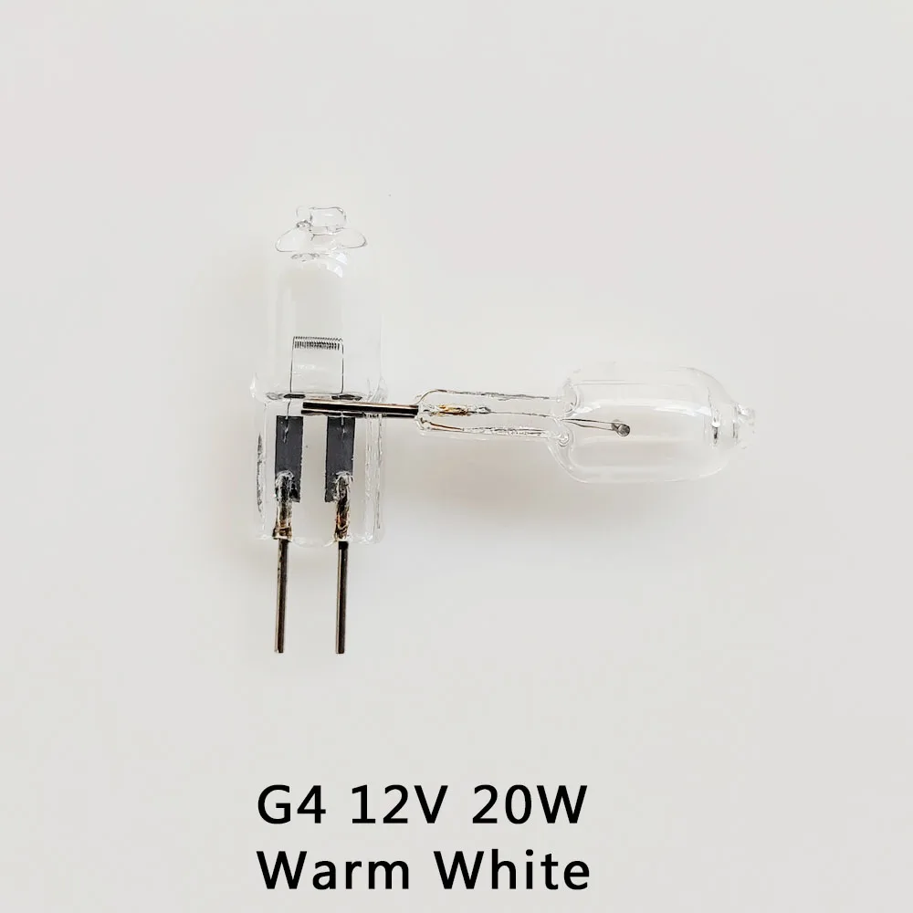 10pcs G4 Halogen Bulb 12V 20W or 220V 35W G4 Halogen Bulbs Light Globe Lot JC Bi-Pin LED Lamp Warm White Replace LED Lamp