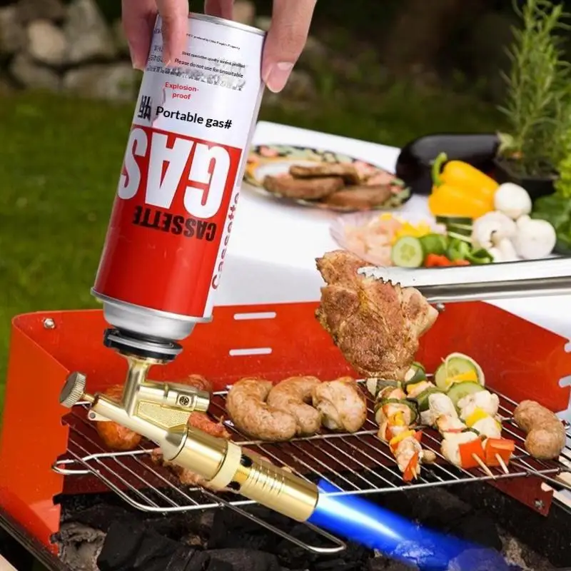 Metal Welding Heater Light Flame For Cooking Outdoor Portable Butane Burner Flame Gas Torch For Camping Barbecue