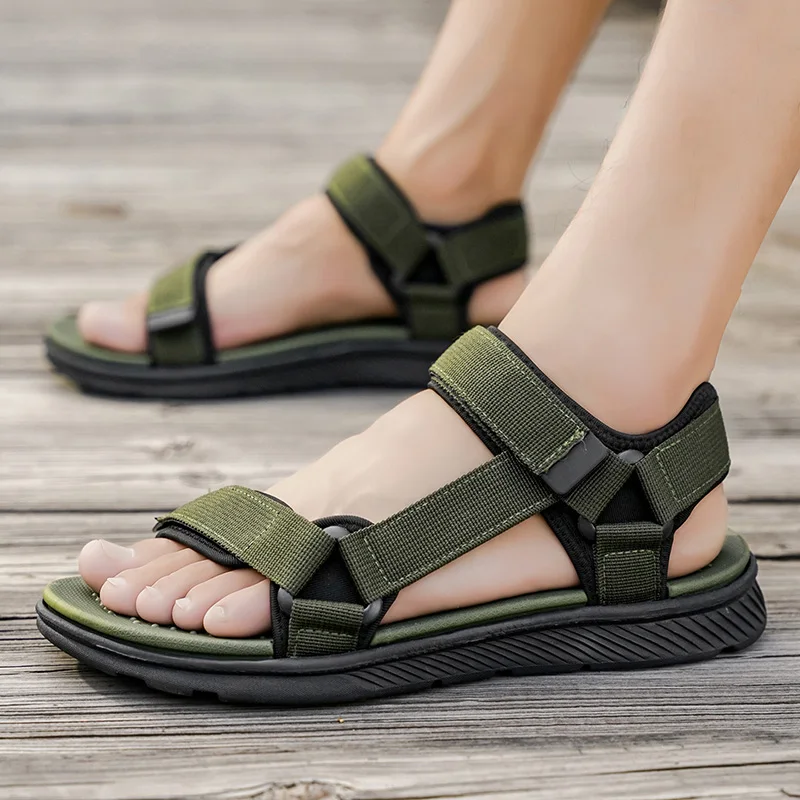 

Новые мужские уличные сандалии для активного отдыха, нескользящие, для пляжа и походов, легкие, удобные, из искусственной кожи, с противоскользящей подошвой, для мужчин, летняя мода