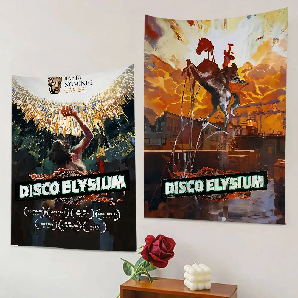Classic Games D-Disco Elysium Hanging Bohemian Tapestry Hanging Tarot Hippie Wall Rugs Dorm Japanese Tapestry