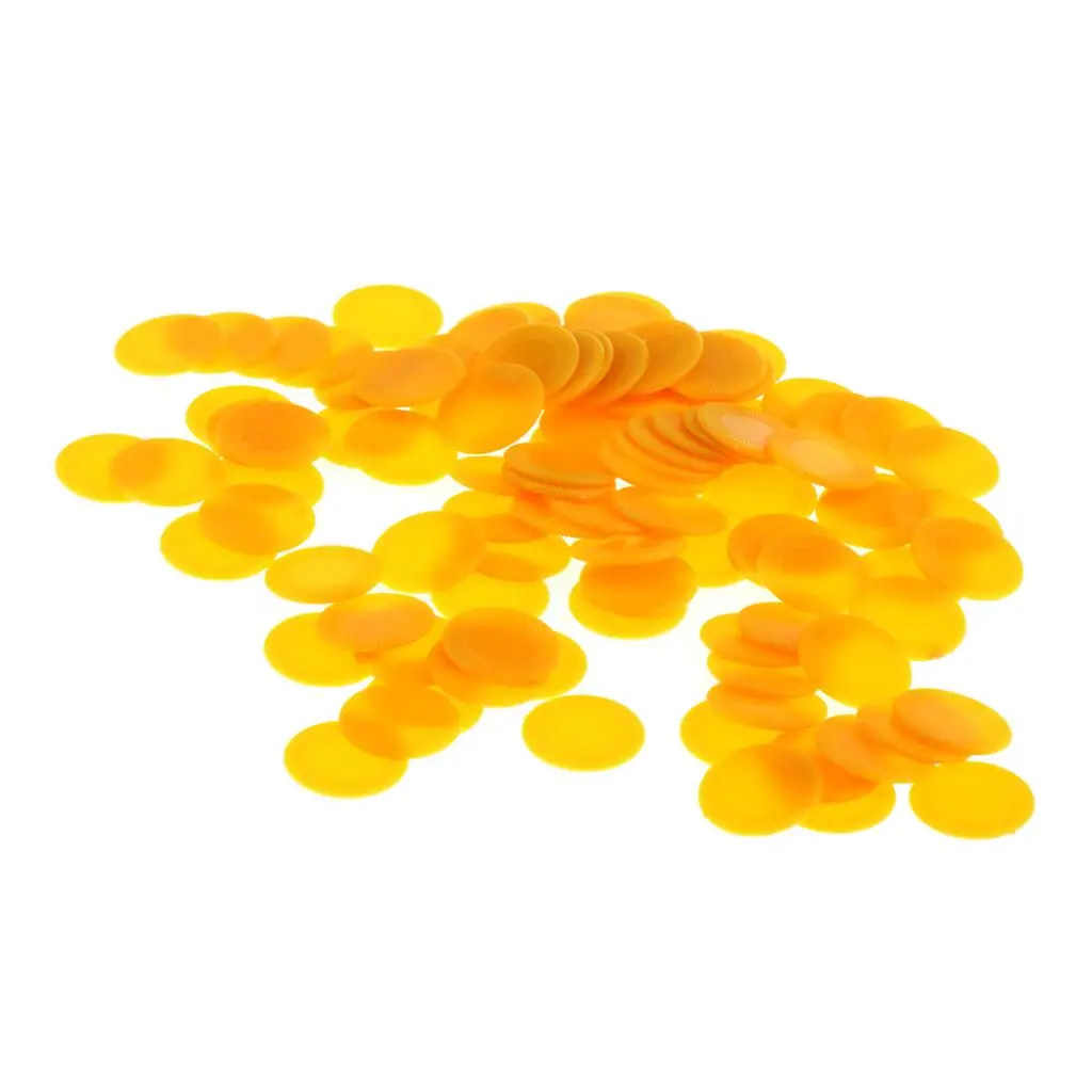 Gambling Game Money Chips ABS Plastic Board Game Tokens 100 Pieces for Bingo Poker Family Entertainment