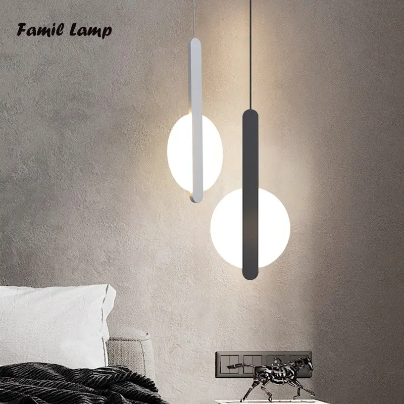 Modern LED Pendant Lamp High Ceiling Scandinavian for Bedside Living Room Lighting Long Cable Suspension Luminaire