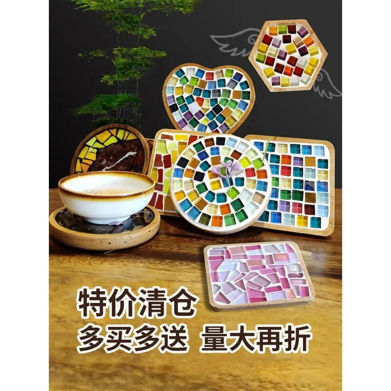 

Детский подарок, сумка из мозаичного материала «сделай сам», креативная бамбуковая изоляционная подставка, полуфабрикат, ручная работа, украшение для дома, произведения искусства