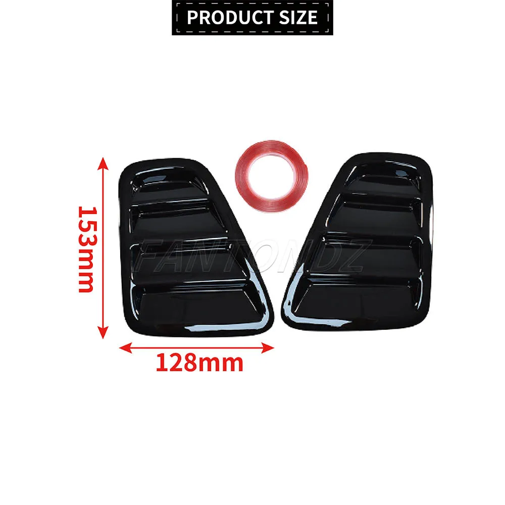 ABS لامع أسود/الكربون نظرة الخلفية الذيل غطاء خفيف ملصق مزخرفة لشركة فيات 500 Abarth 595 695 2016-2024 #2