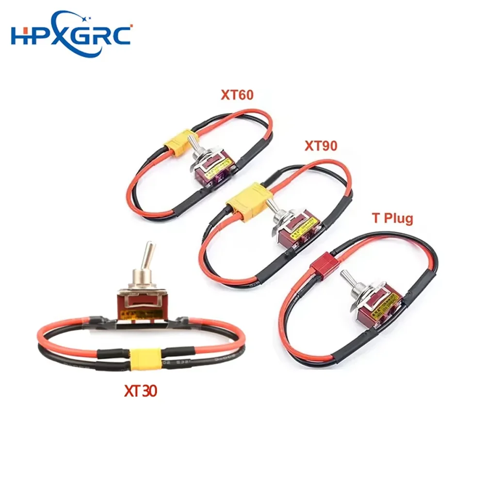HPXGRC Large Current High Load Power Supply Switch With XT30 XT60 XT90 T Plug For RC Drone Battery/ESC & Motor Connecting
