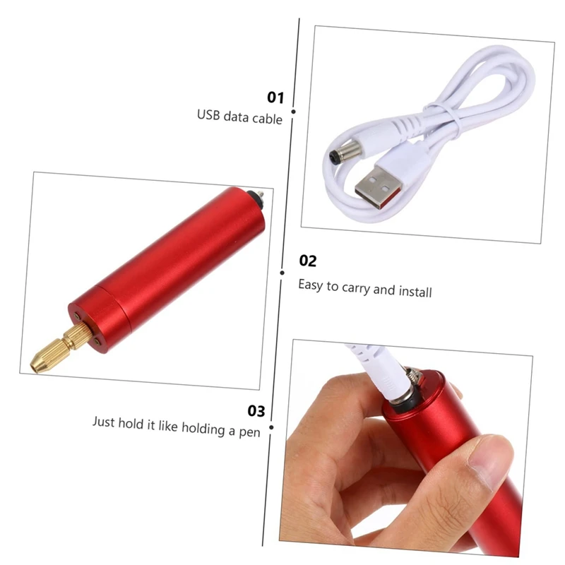 BAAG-электрическая дрель, электрический гравер, USB гравировка, мини-ручка для вырезания, портативный набор инструментов, ручная дрель для инструмента для гравировки ювелирных изделий
