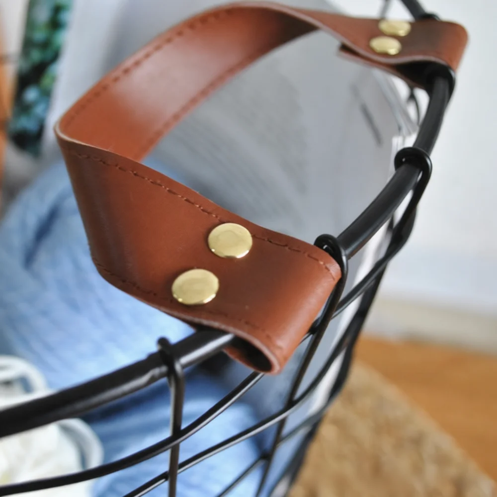 Home Decor Hampers - Decoratieve ijzeren mand, zwarte metalen draad